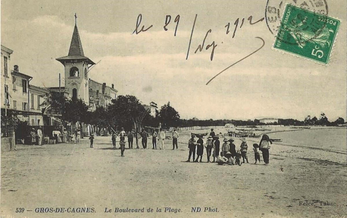 Ancienne carte postale du cros-de-cagnes