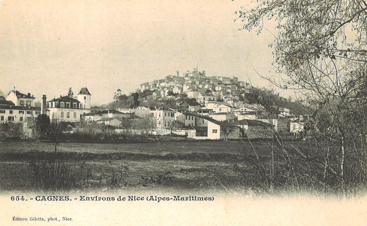 Ancienne carte postale du Haut-de-Cagnes